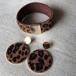 Leopard print earrings